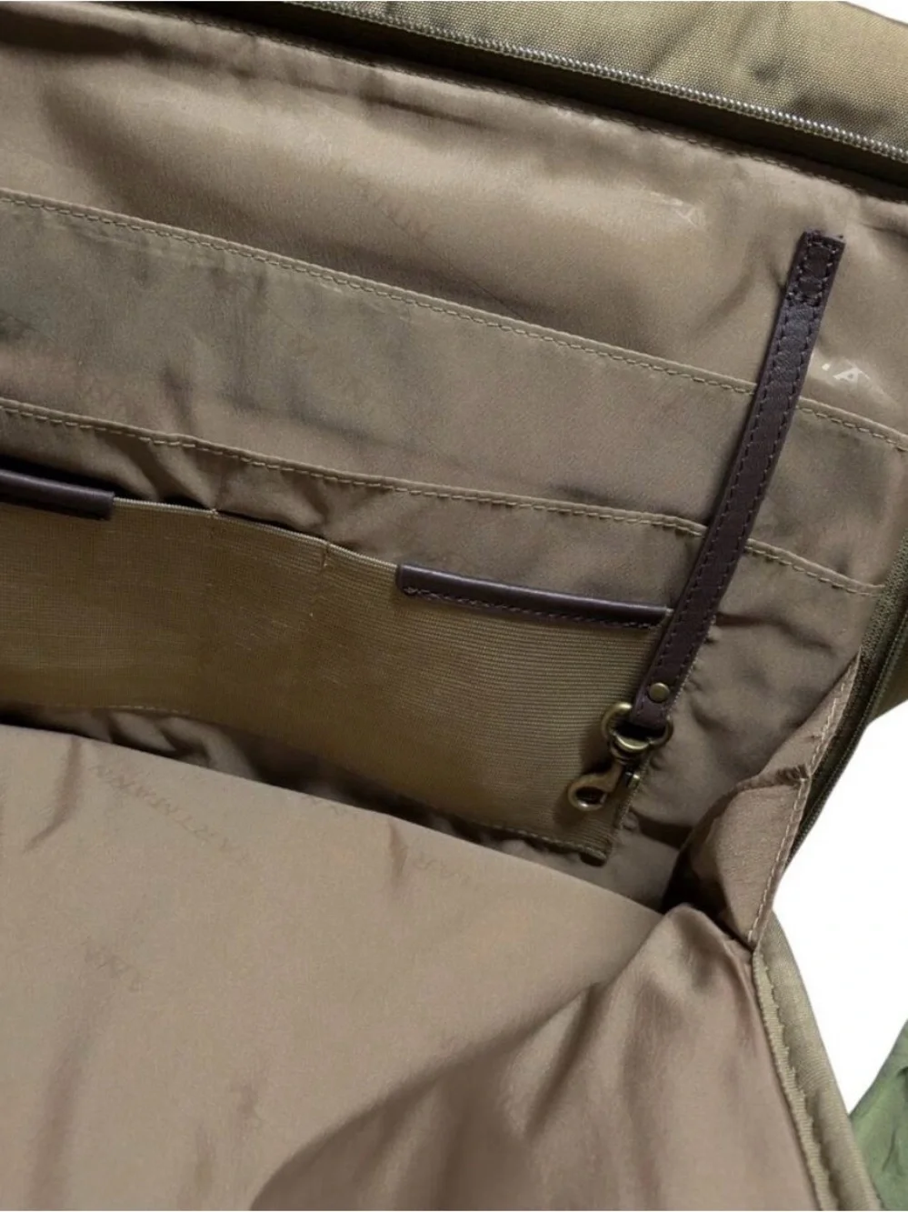 Vintage Hartmann Army Olive Green Brown Canvas Messenger Bag